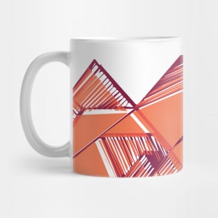 City mountains geometric abstract pink Mug